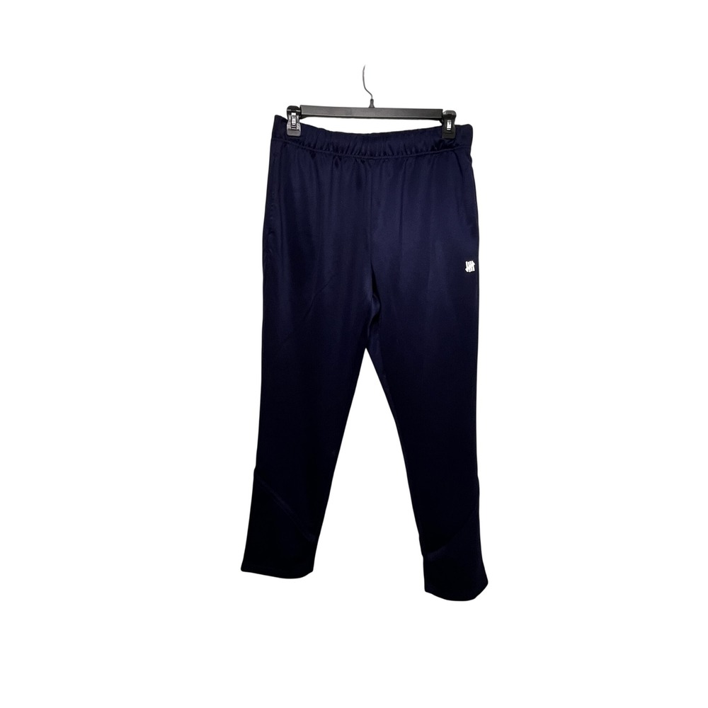 Undefeated Mens Navy Blue 5 Strike Logo Athletic Track Pants Large Streetwear